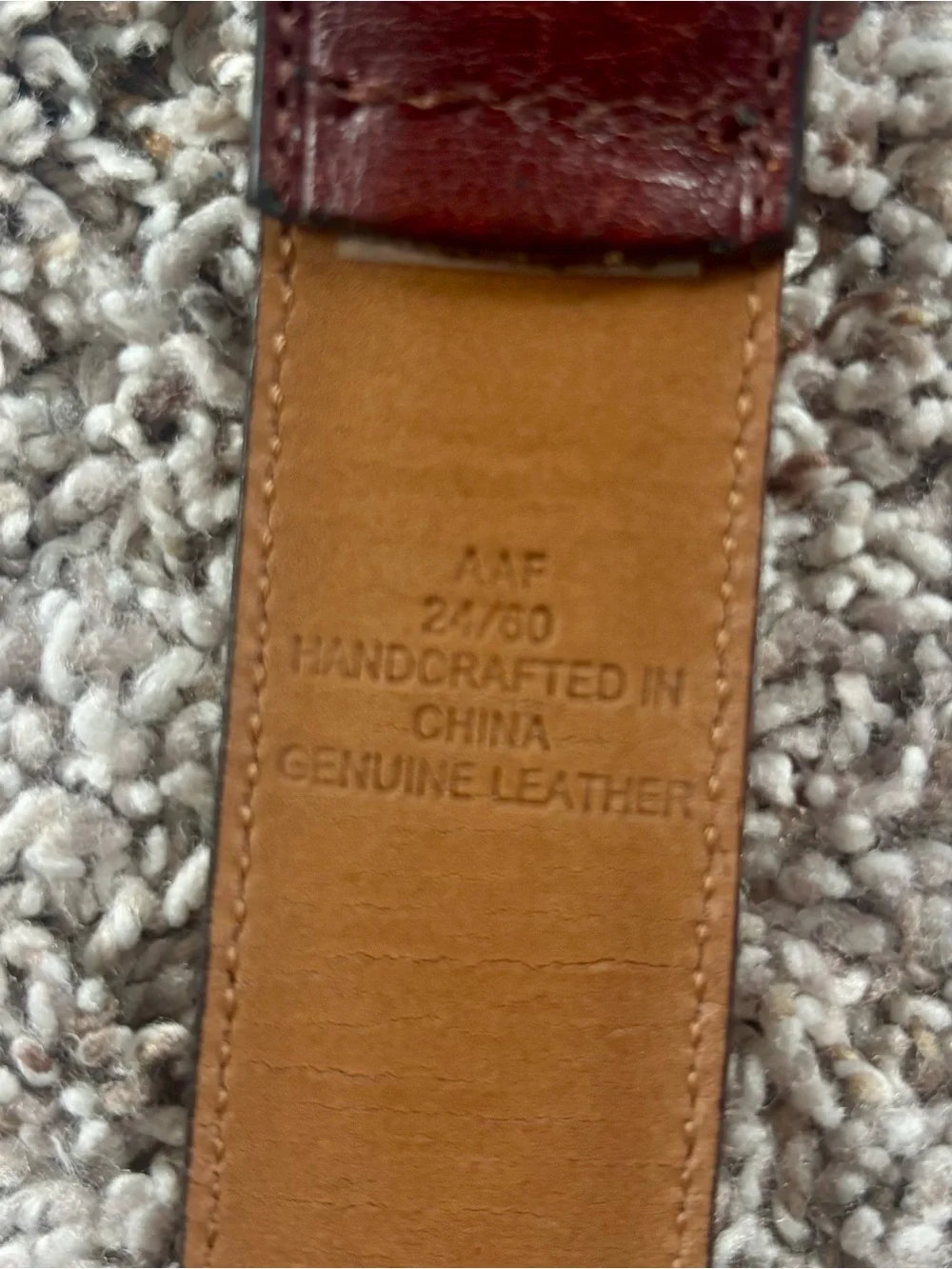 Kids Nautica Classic Brown Leather Belt
